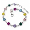 Pulsera circonita color corazón