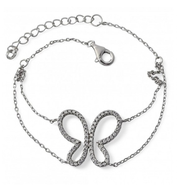 Pulsera rodio mariposa