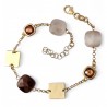 Pulsera chapada piedra color circonitas