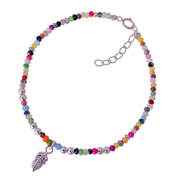 Pulsera piedra color pluma