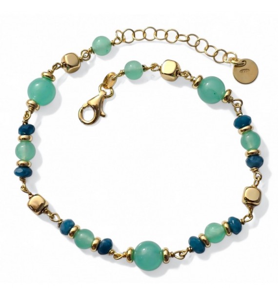 Pulsera chapada piedra natural
