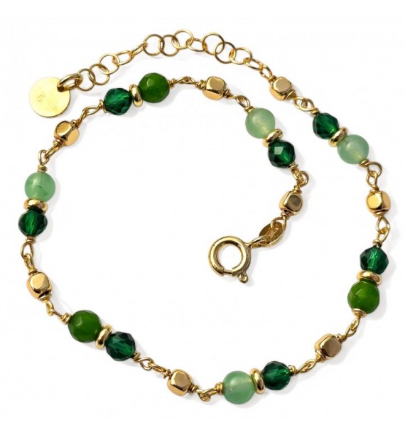 Pulsera chapada piedra natural
