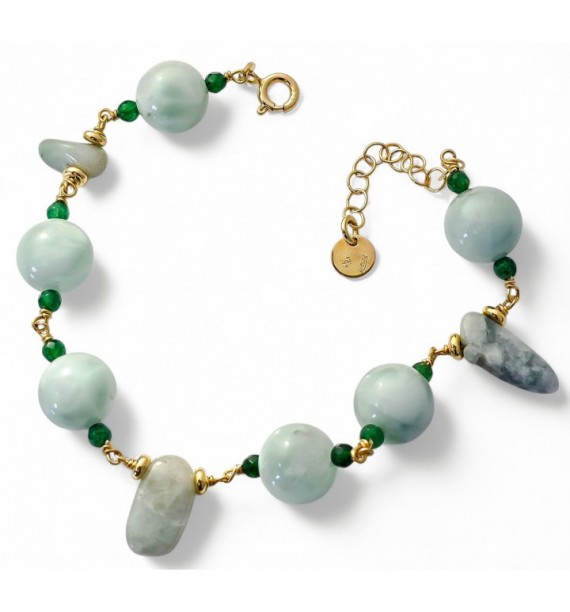 Pulsera chapada piedra natural