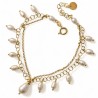 Pulsera chapada perlas