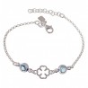 Pulsera trébol circonita