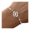 Pulsera trébol cadena cuadrados