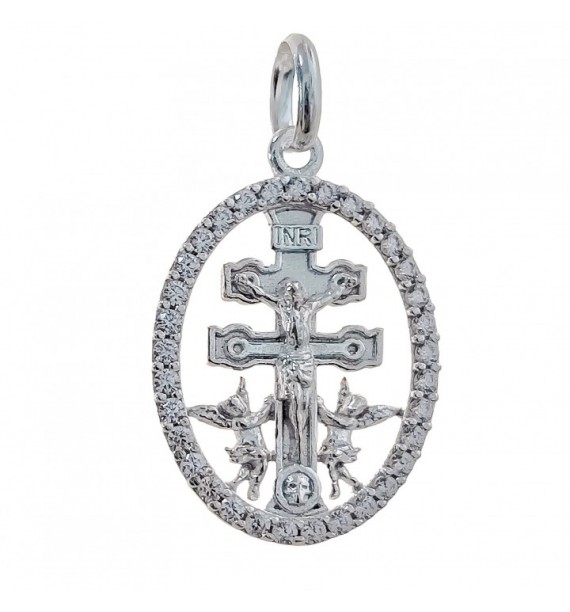 Colgante Cruz de Caravaca piedra