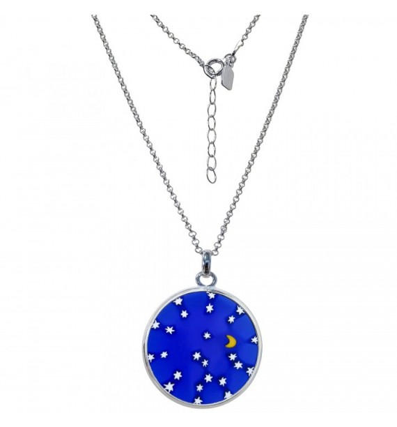 Gargantilla cristal de murano estrellas y luna