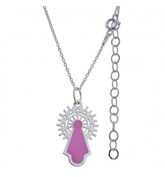Gargantilla Virgen del Pilar esmalte