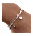 Pulsera bolas corazones