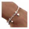 Pulsera bolas corazones