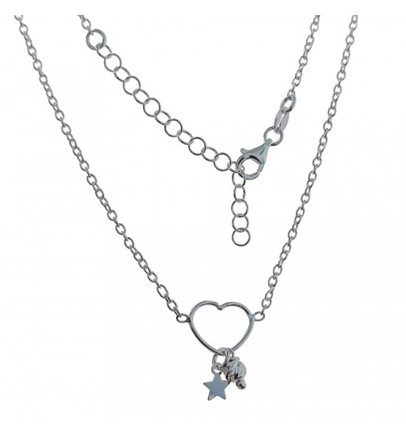 Gargantilla corazón calado estrella