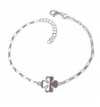 Pulsera trébol cadena forzada