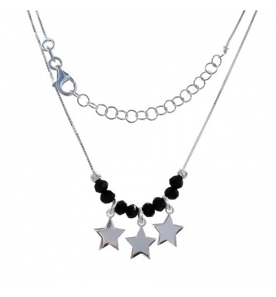 Gargantilla estrellas piedra