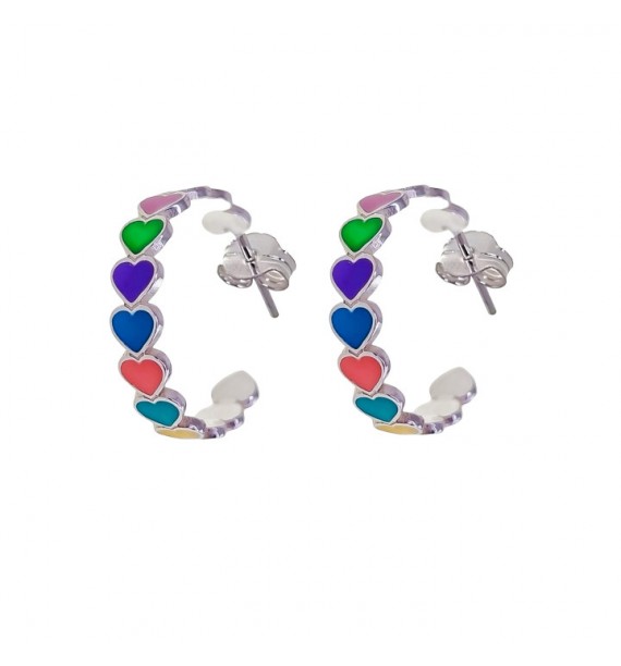 Aro corazones multicolor