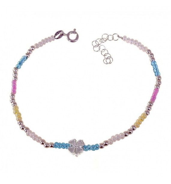 Pulsera piedra color trébol