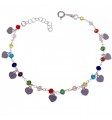 Pulsera piedra color corazones