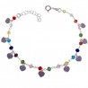 Pulsera piedra color corazones
