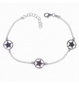 Pulsera rolo círculos estrella