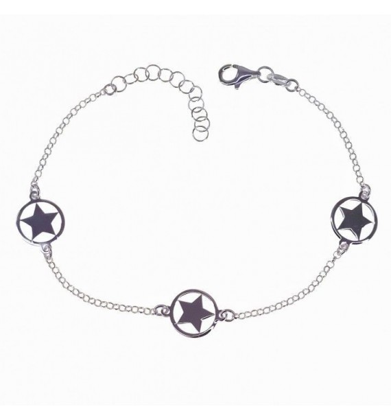 Pulsera rolo círculos estrella