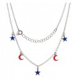 Gargantilla rolo estrellas y lunas esmalte