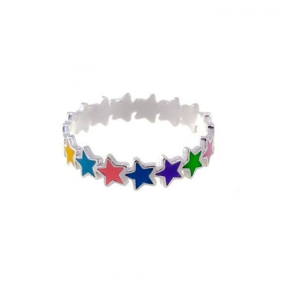 Sortija estrella multicolor