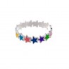 Sortija estrella multicolor