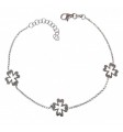Pulsera rodio trébol