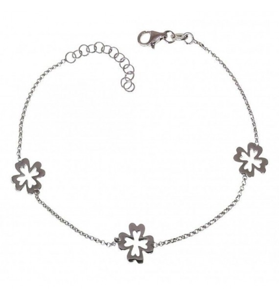 Pulsera rodio trébol
