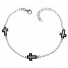 Pulsera cruz esmalte