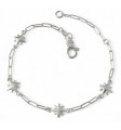 Pulsera forzada alargada rosa de los vientos