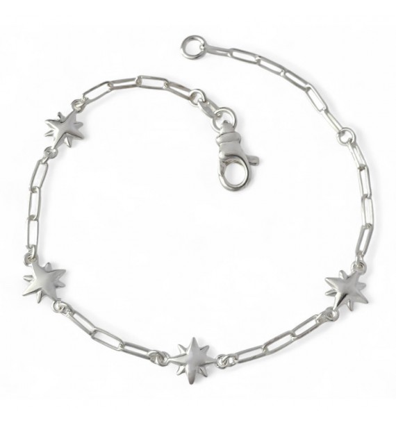 Pulsera forzada alargada rosa de los vientos