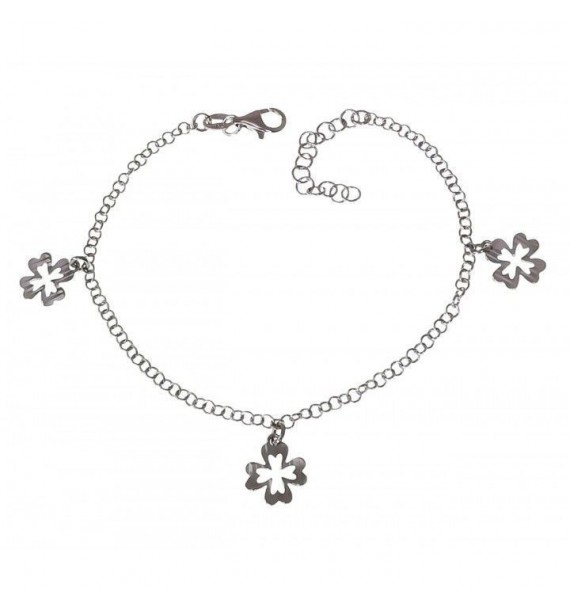 Pulsera rodio trébol