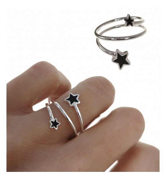 Sortija estrellas esmalte