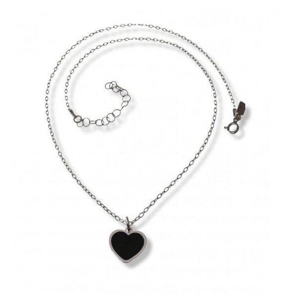 Gargantilla corazón negro