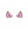 Pendiente infantil elefante corona
