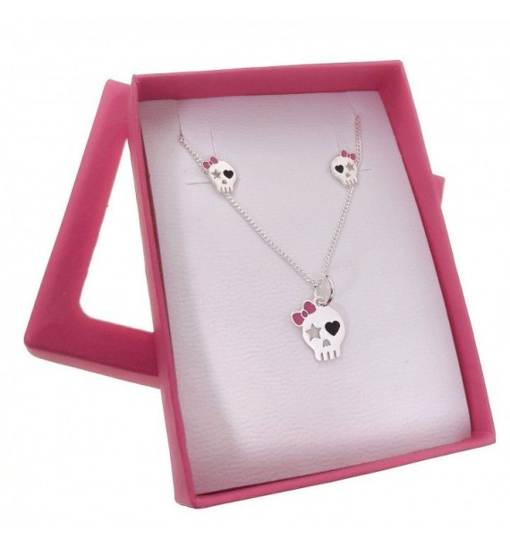 Juego infantil calavera lazo esmalte