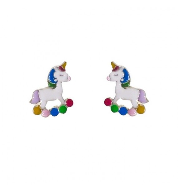 Pendiente infantil unicornio balancín