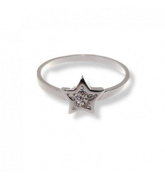 Sortija circonita estrella