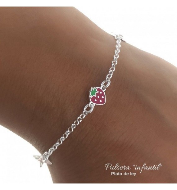 Pulsera infantil fresas