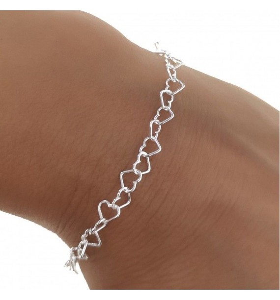 Pulsera corazones continuados