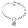 Pulsera cadena forzada alargada árbol de la vida