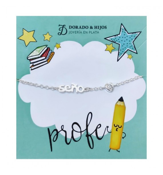 Pulsera seño corazón circonita