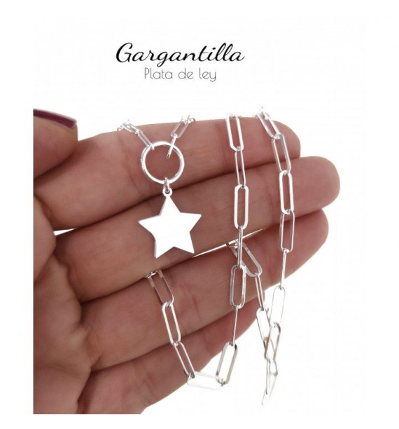 Gargantilla forzada alargada estrella