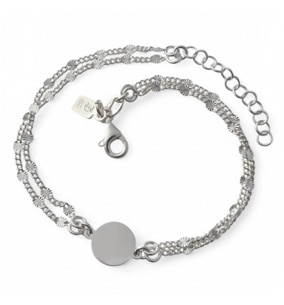 Pulsera disco doble cadena