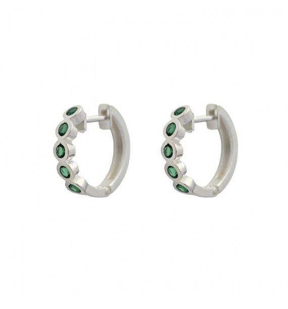 Aros chatones piedra color