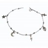 Pulsera combinada calavera rayo