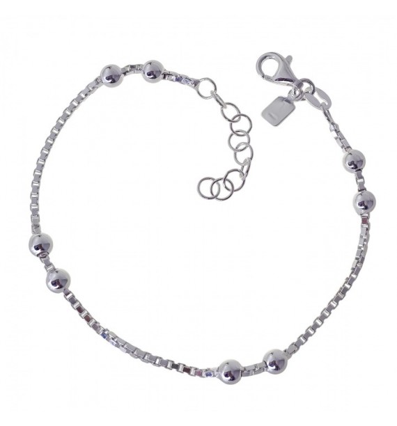 Pulsera cadena veneciana bolas