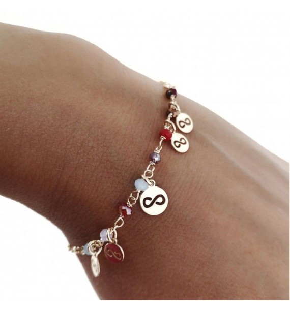 Pulsera chapada discos infinitos