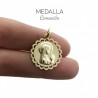 Medalla Virgen niña chapada